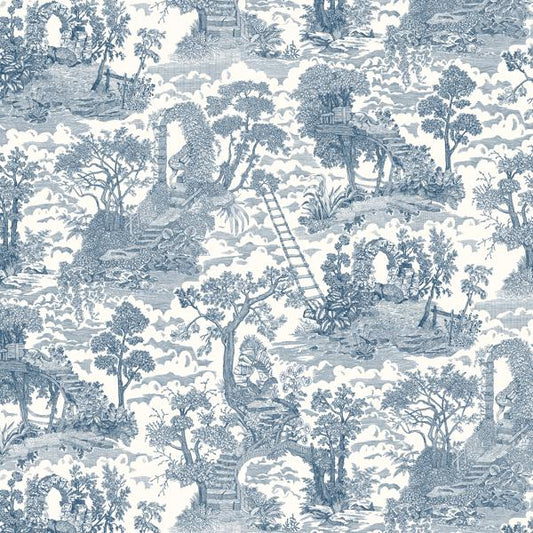 Purchase Jmw1038-11 Islet Hopping Toile, Blue Botanical - Kravet Couture Wallpaper - Jmw1038.11.0