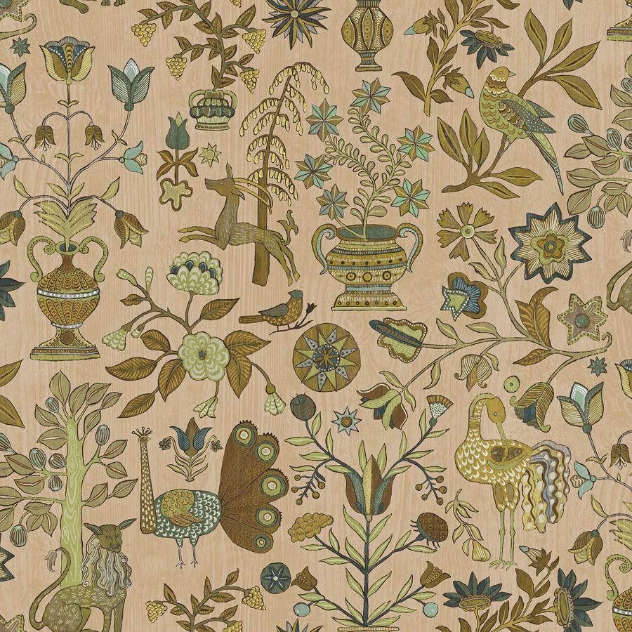 Purchase Jmw1045-21 Fable Garden, Beige Novelty - Kravet Couture Wallpaper - Jmw1045.21.0