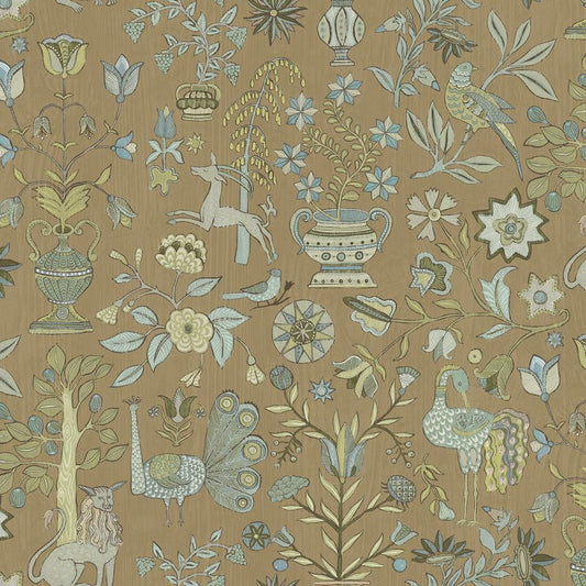 Purchase Jmw1045-51 Fable Garden, Brown Novelty - Kravet Couture Wallpaper - Jmw1045.51.0