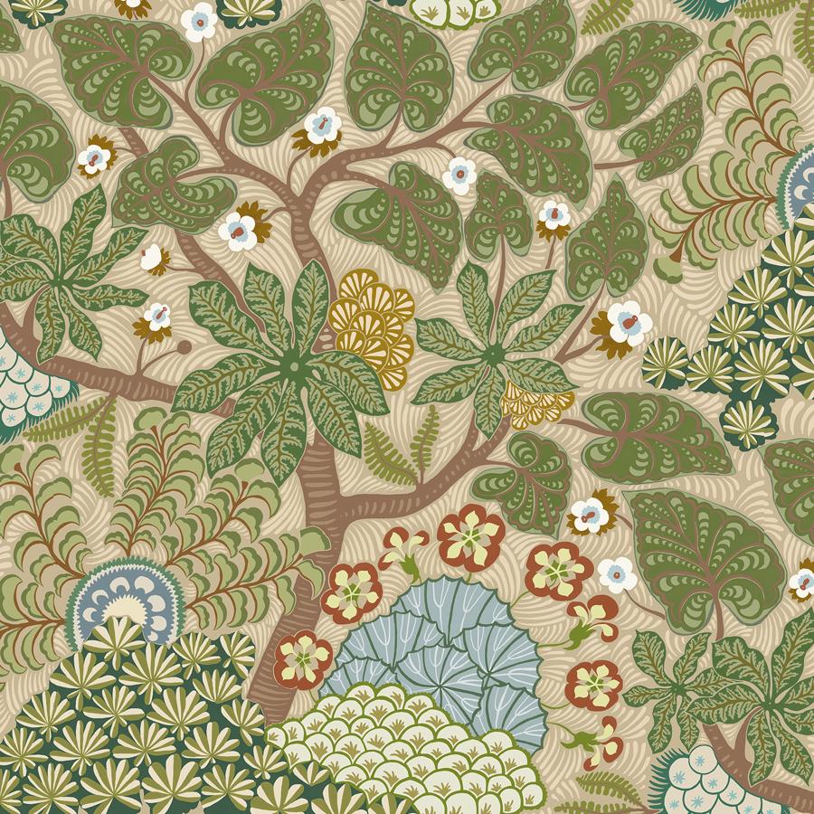 Purchase Jmw1051-01 Masako, Beige Botanical - Kravet Couture Wallpaper - Jmw1051.01.0