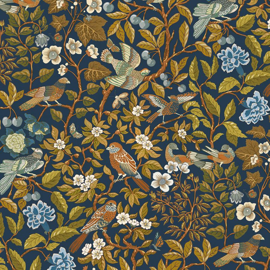 Purchase Jmw1053-11 Noise Next Door, Blue Animals - Kravet Couture Wallpaper - Jmw1053.11.0