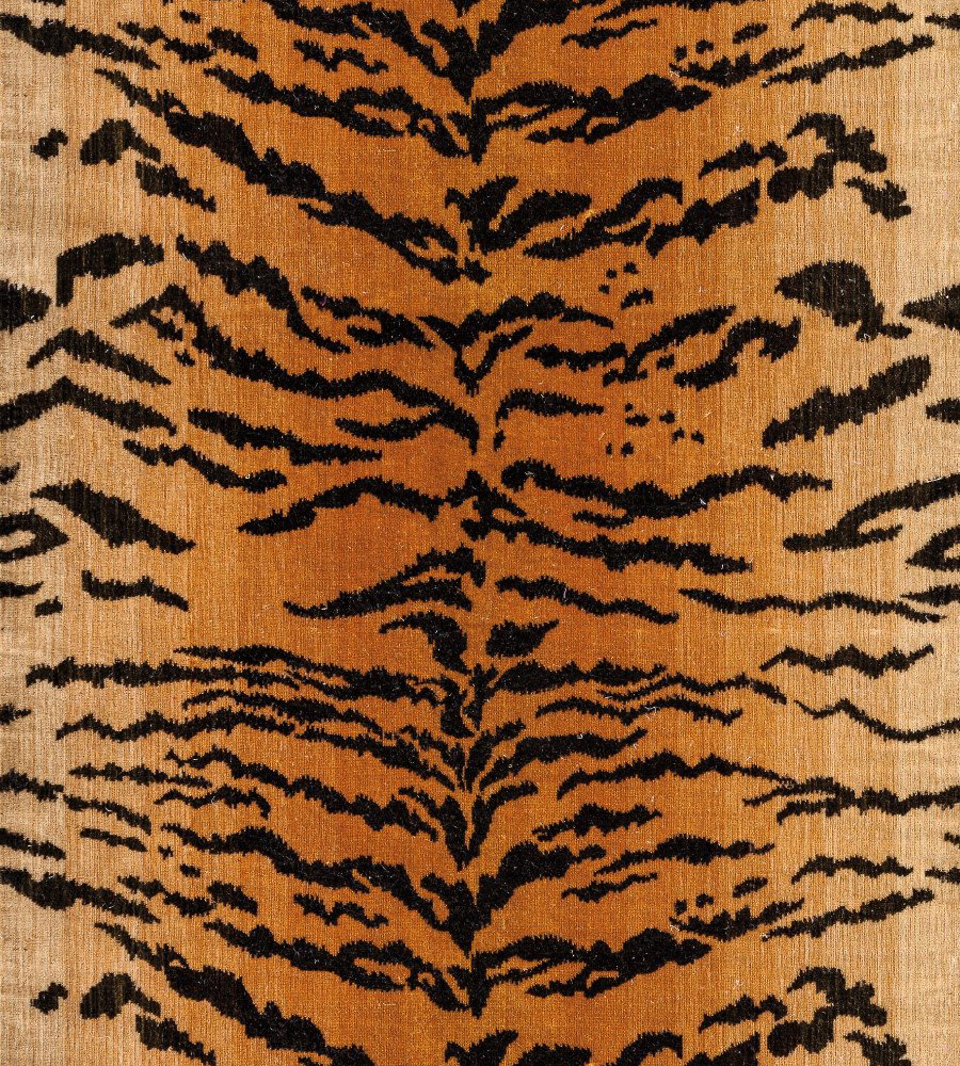 Purchase Old World Weavers Fabric Product# K0 00013353, Tiger - Silk - Handwoven Black On Gold 1