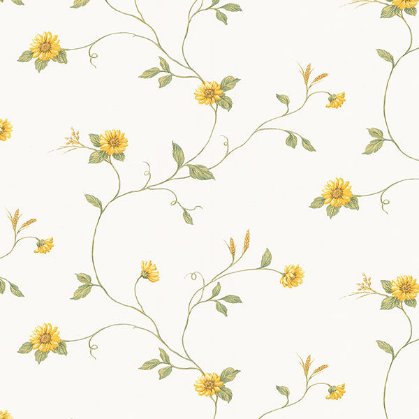 Purchase Kv27408 | Fresh Kitchens 5, Yellow Vine - Norwall Wallpaper