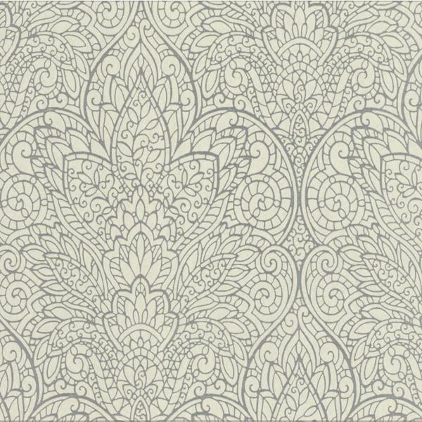 W3467.11.0 damask ivory wallpaper Kravet Design