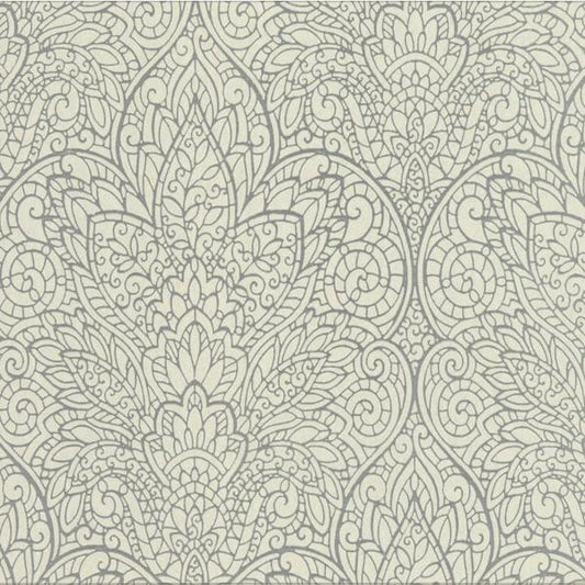 W3467.11.0 damask ivory wallpaper Kravet Design