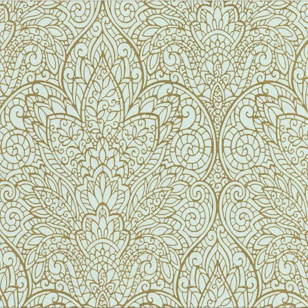 W3467.516.0 damask light blue wallpaper Kravet Design