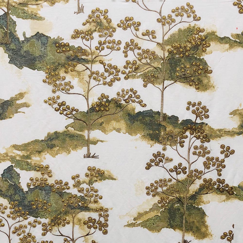 Sample 8564 Lozeau Sage, Green Embroidery Multipurpose Fabric by Magnolia