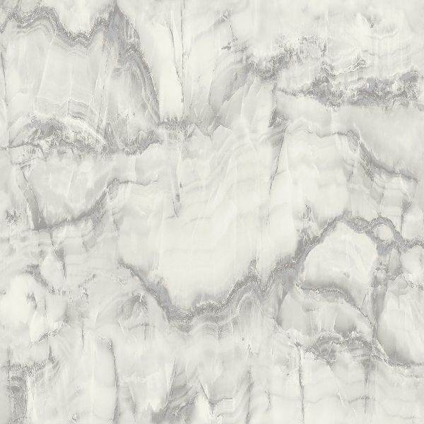 Purchase M1584 Brewster Wallpaper, Aura Silver Marble - Medley