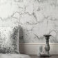 Purchase M1584 Brewster Wallpaper, Aura Silver Marble - Medley1