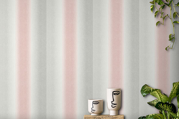 Purchase M1642 Brewster Wallpaper, Kirby Pink Stripe - Medley1