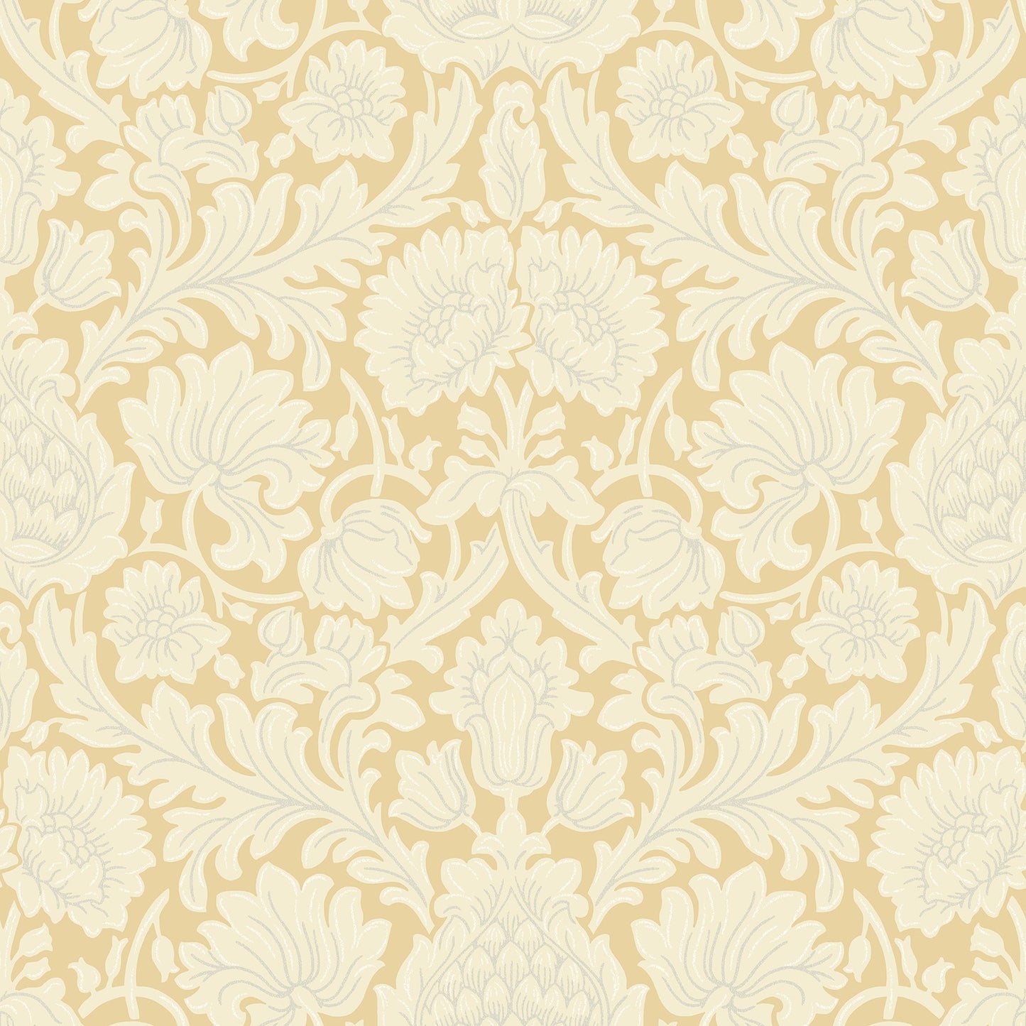 Purchase M1682 Archive Collection, Bamburg Mustard Floral Wallpaper by Brewster