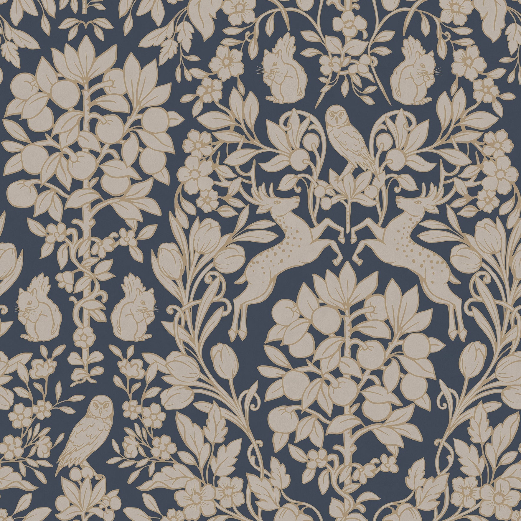 Purchase M1684 Archive Collection, Richmond Blue Floral Wallpaper by Brewster