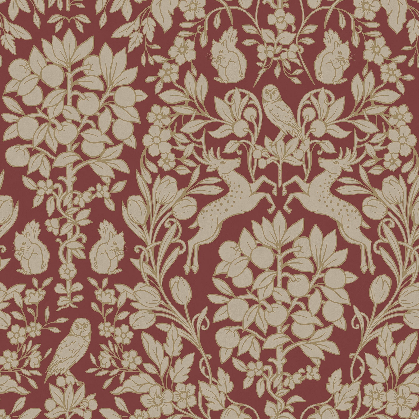 Purchase M1685 Archive Collection, Richmond Maroon Floral Wallpaper by Brewster
