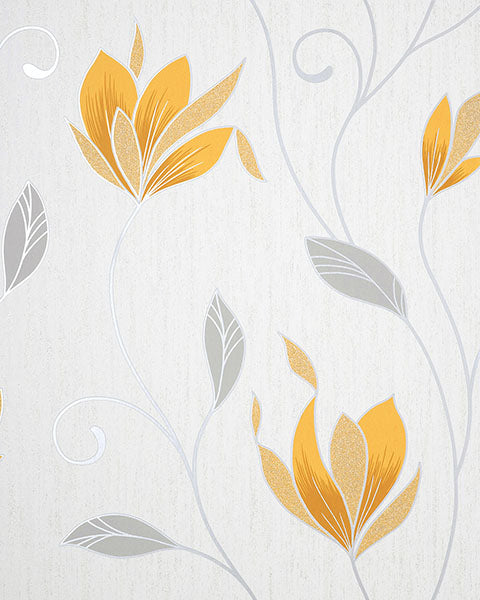 Purchase M1717 Brewster Wallpaper, Synergy Yellow Floral - Medley