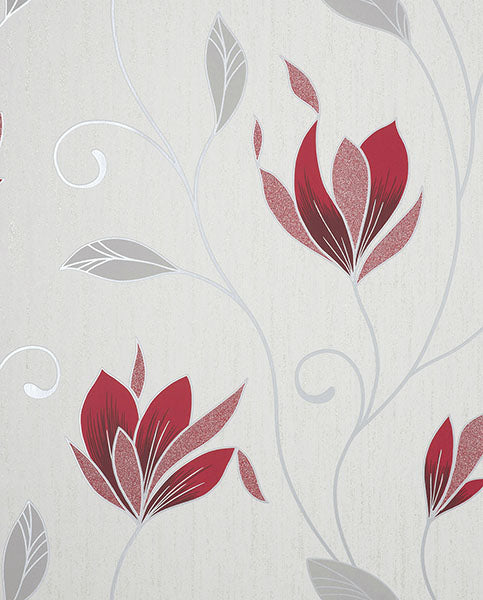 Purchase M1718 Brewster Wallpaper, Synergy Ruby Floral - Medley