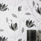 Purchase M1719 Brewster Wallpaper, Synergy Black Floral - Medley1