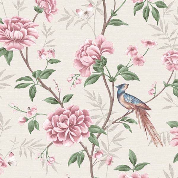 Purchase M1725 Brewster Wallpaper, Akina Cream Floral - Medley