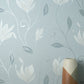 Purchase M1740 Brewster Wallpaper, Synergy Light Blue Floral - Medley1