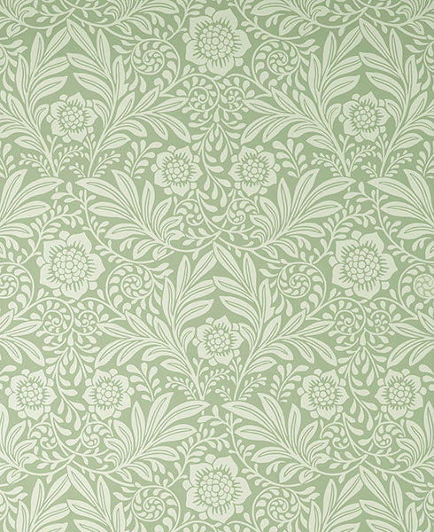 Purchase M1744 Brewster Wallpaper, Camille Sage Damask - Medley