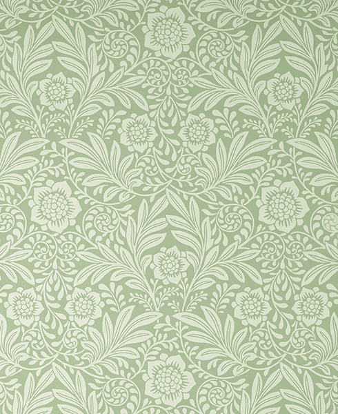 Purchase M1744 Brewster Wallpaper, Camille Sage Damask - Medley
