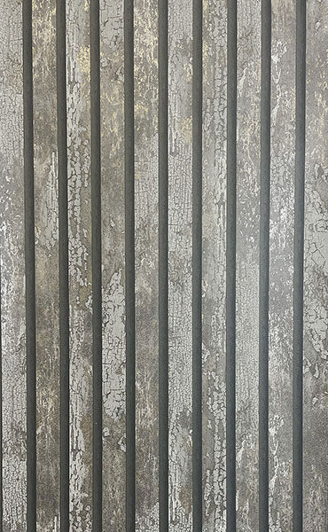 Purchase M1751 Brewster Wallpaper, Oxidize Grey Vertical Slats - Medley
