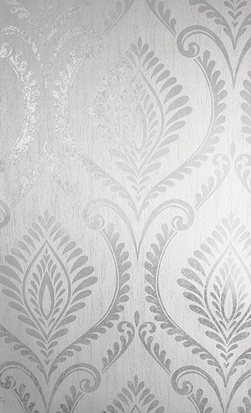 Purchase M1756 Brewster Wallpaper, Estelle Grey Damask - Medley