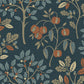 Purchase M1761 Brewster Wallpaper, Rowan Navy Autumn Trees - Medley