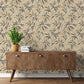 Purchase M1772 Brewster Wallpaper, Fusion Neutral Leaf Wallpaper - Medley1