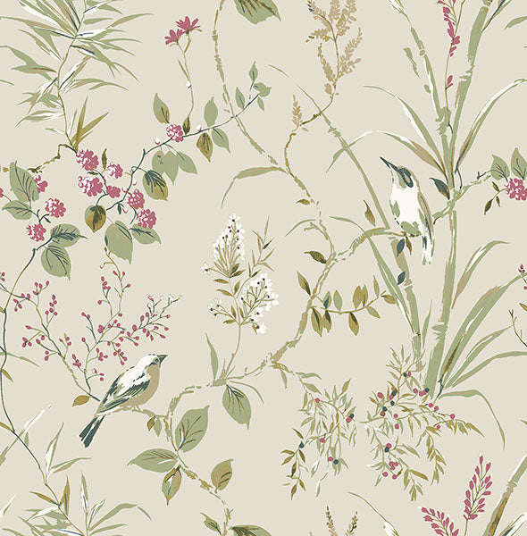 Purchase M1855 Brewster Wallpaper, Mariko Neutral Botanical - Medley