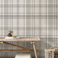 Purchase M1871 Brewster Wallpaper, Harris Grey Plaid Chevron - Medley12
