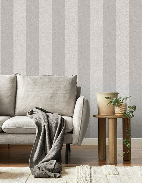 Purchase M1872 Brewster Wallpaper, Finn Grey Chevron Stripe - Medley1
