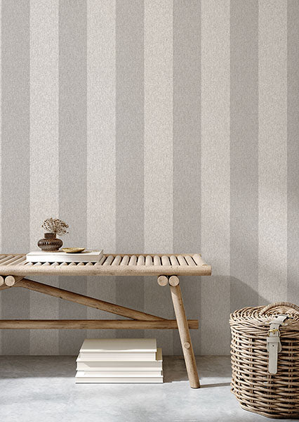Purchase M1872 Brewster Wallpaper, Finn Grey Chevron Stripe - Medley12