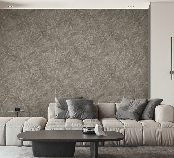 Purchase M95661 Brewster Wallpaper, Aspen Stone Leaf - Medley1