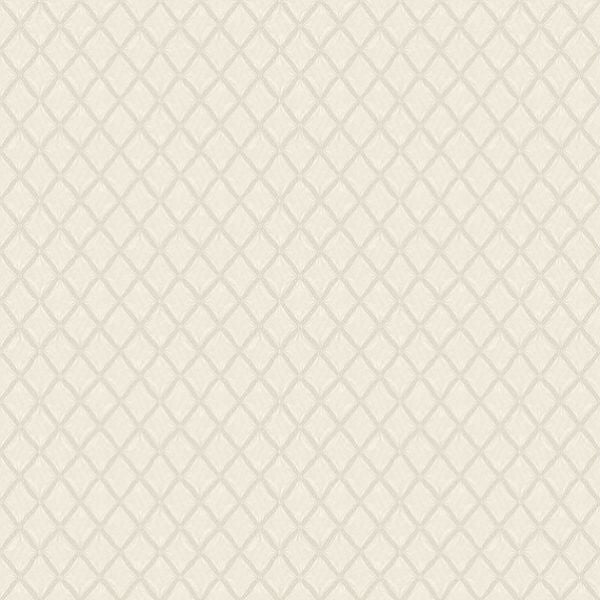 Purchase M95680 Brewster Wallpaper, Santina White & Silver Trellis - Medley