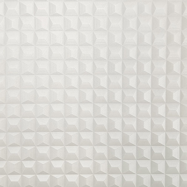 Purchase M95683 Brewster Wallpaper, Romero White 3D Geometric - Medley