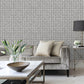 Purchase M95684 Brewster Wallpaper, Romero Grey 3D Geometric - Medley12