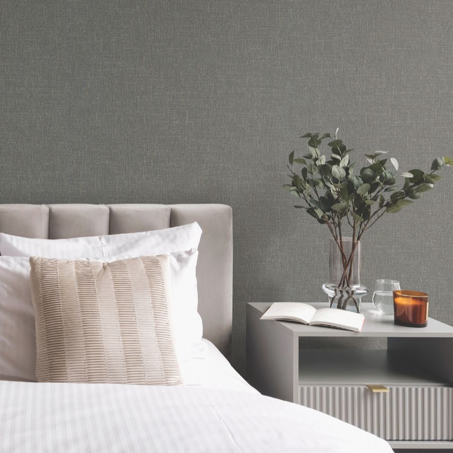 Purchase Ma34916 | Opulent Accents, Highland Tweed Charcoal Faux Fabric - Antonina Vella Wallpaper