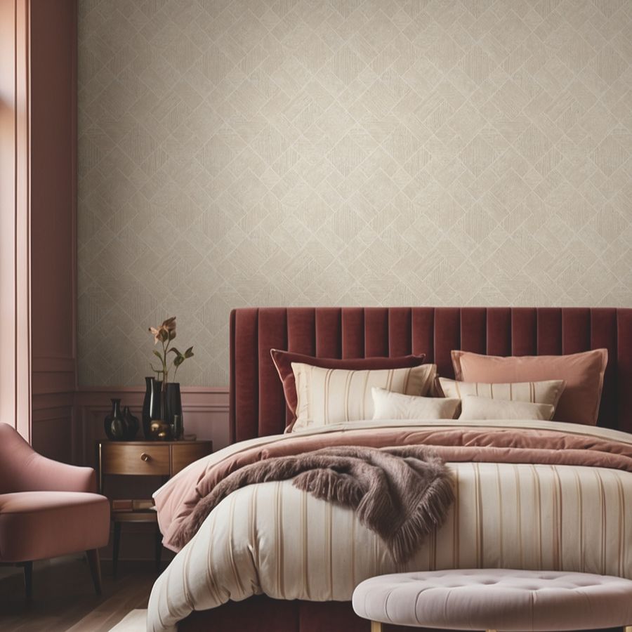 Purchase Ma35509 | Opulent Accents, Marquetry Beige Tile - Antonina Vella Wallpaper