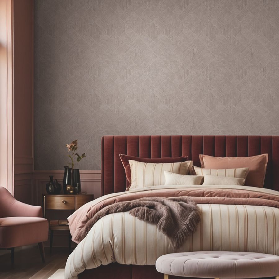 Purchase Ma35510 | Opulent Accents, Marquetry Grey Tile - Antonina Vella Wallpaper