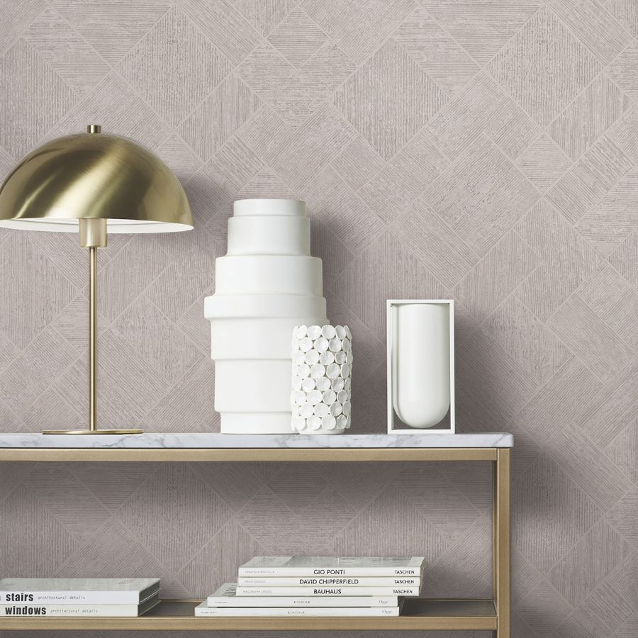 Purchase Ma35510 | Opulent Accents, Marquetry Grey Tile - Antonina Vella Wallpaper