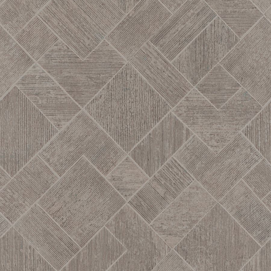 Purchase Ma35511 | Opulent Accents, Marquetry Taupe Tile - Antonina Vella Wallpaper