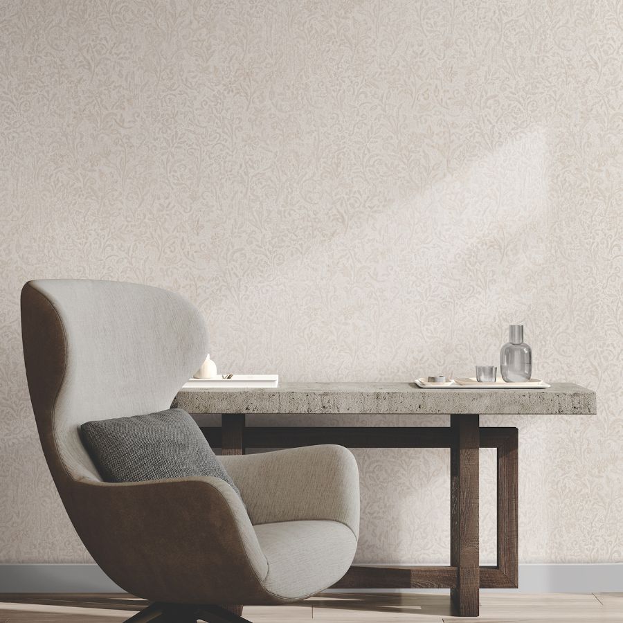 Purchase Ma35531 | Opulent Accents, Sculpted Floral Beige Relief - Antonina Vella Wallpaper