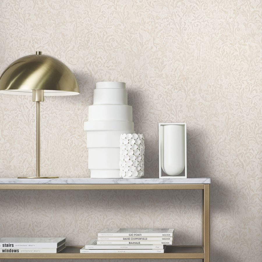 Purchase Ma35531 | Opulent Accents, Sculpted Floral Beige Relief - Antonina Vella Wallpaper