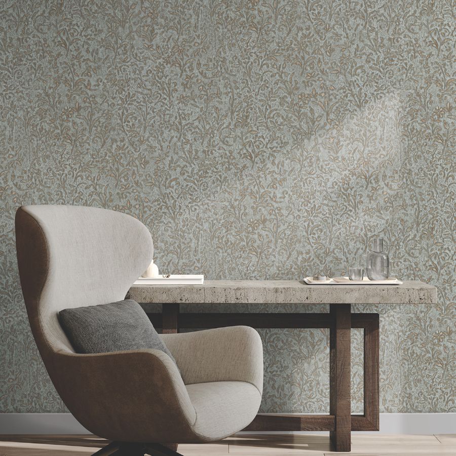 Purchase Ma35532 | Opulent Accents, Sculpted Floral Gold Relief - Antonina Vella Wallpaper