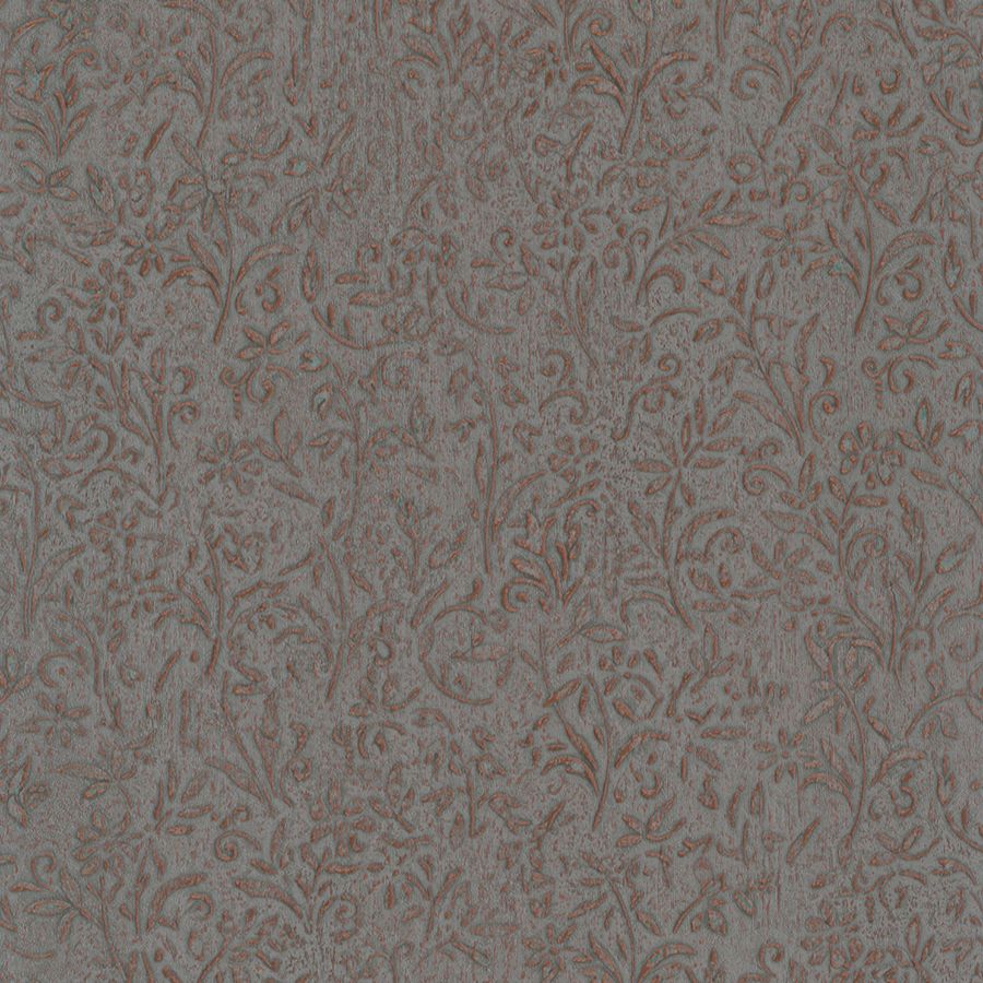 Purchase Ma35534 | Opulent Accents, Sculpted Floral Copper Relief - Antonina Vella Wallpaper