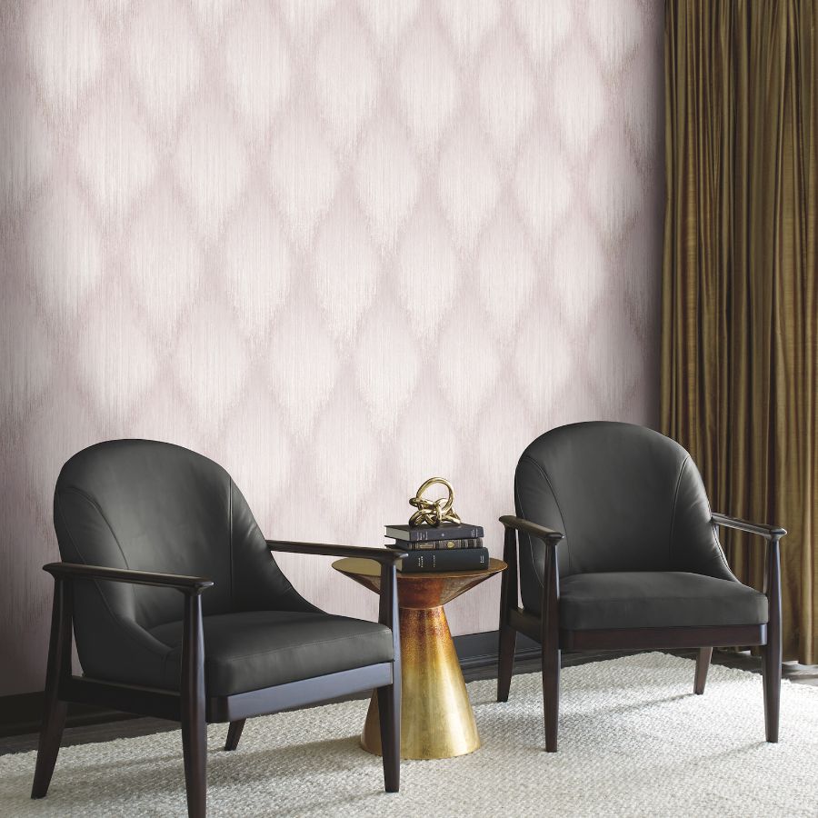 Purchase Ma35802 | Opulent Accents, Starfall Mauve Metallic Ikat - Antonina Vella Wallpaper