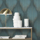 Purchase Ma35806 | Opulent Accents, Starfall Teal Metallic Ikat - Antonina Vella Wallpaper