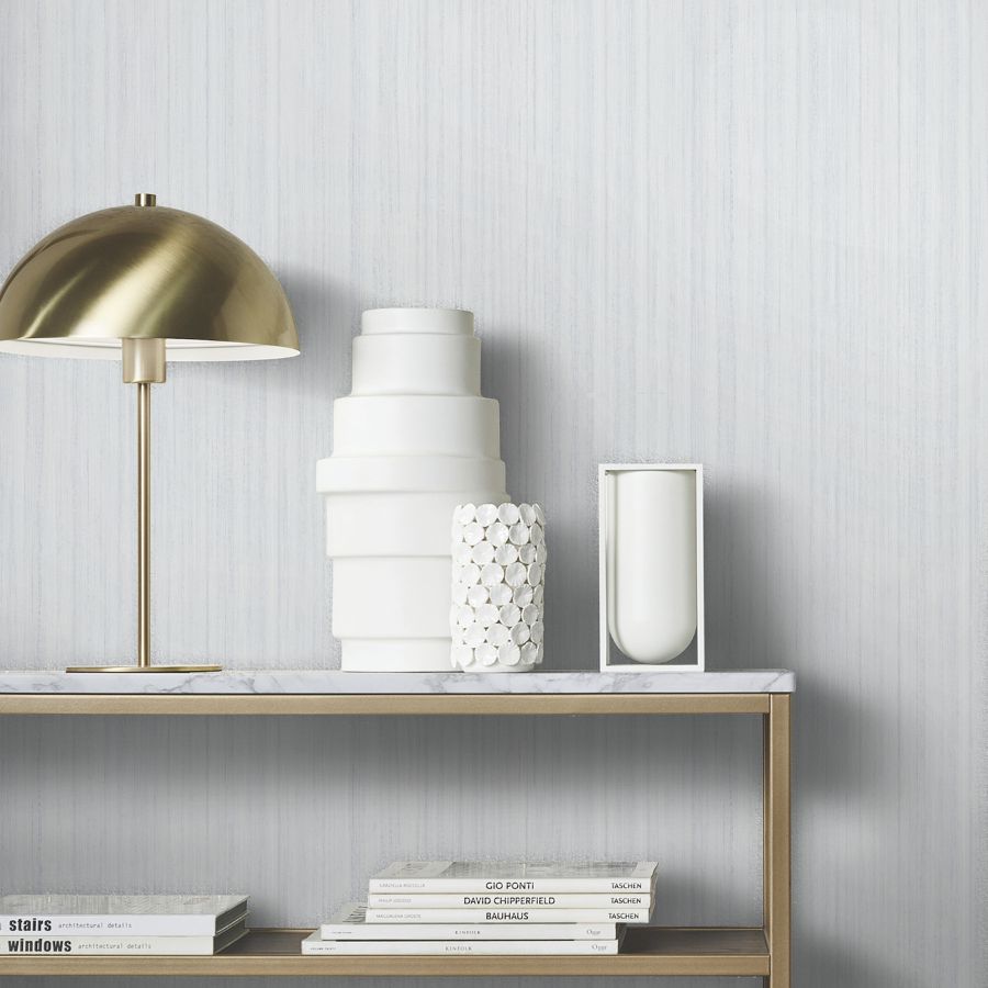 Purchase Ma35832 | Opulent Accents, Indra Light Grey Striated - Antonina Vella Wallpaper