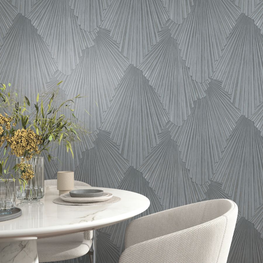 Purchase Ma35849 | Opulent Accents, Lumiere Pewter Deco Geo - Antonina Vella Wallpaper