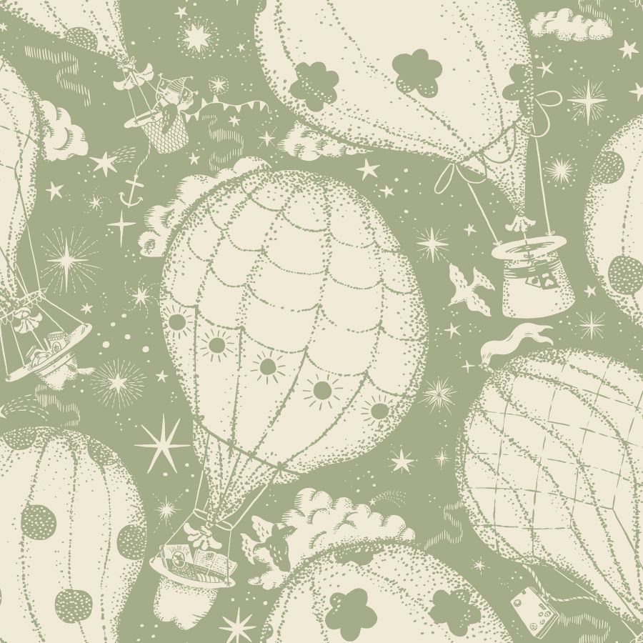 Purchase Mb29004 | Daydream, Ballongerna Green - York Wallpaper